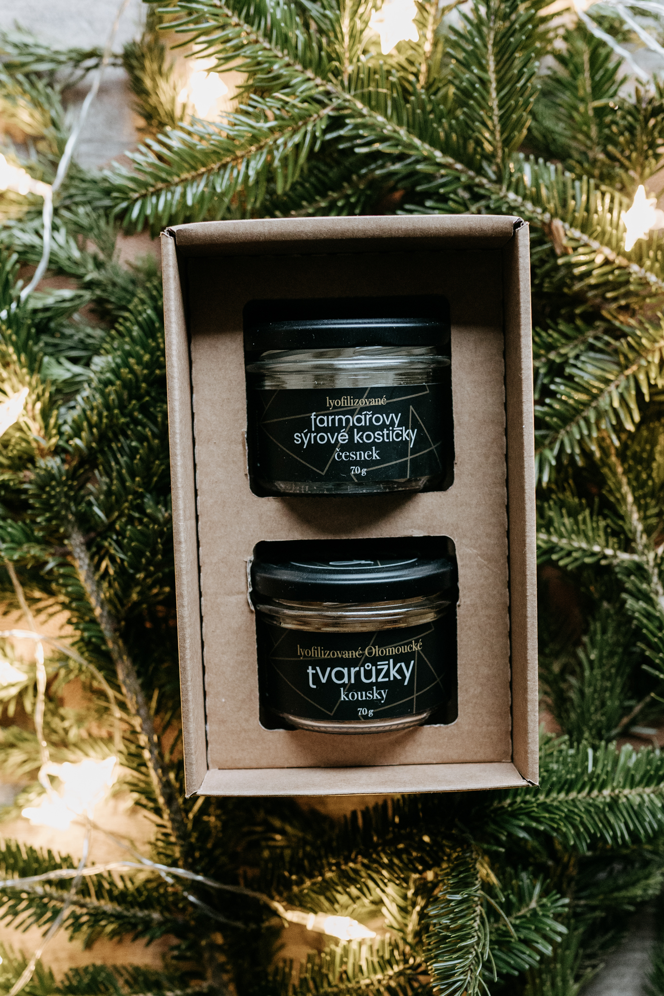 Dárková krabice lyofilizovaných sýrů